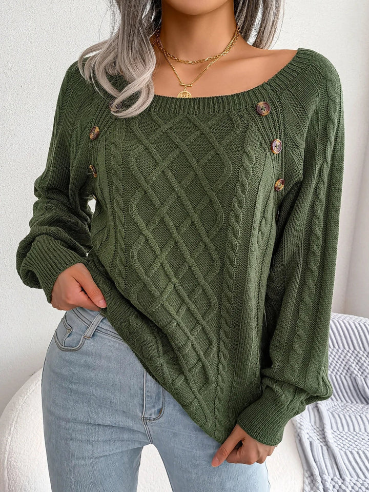 Pull en Maille Torsadée Diamant Bellamy