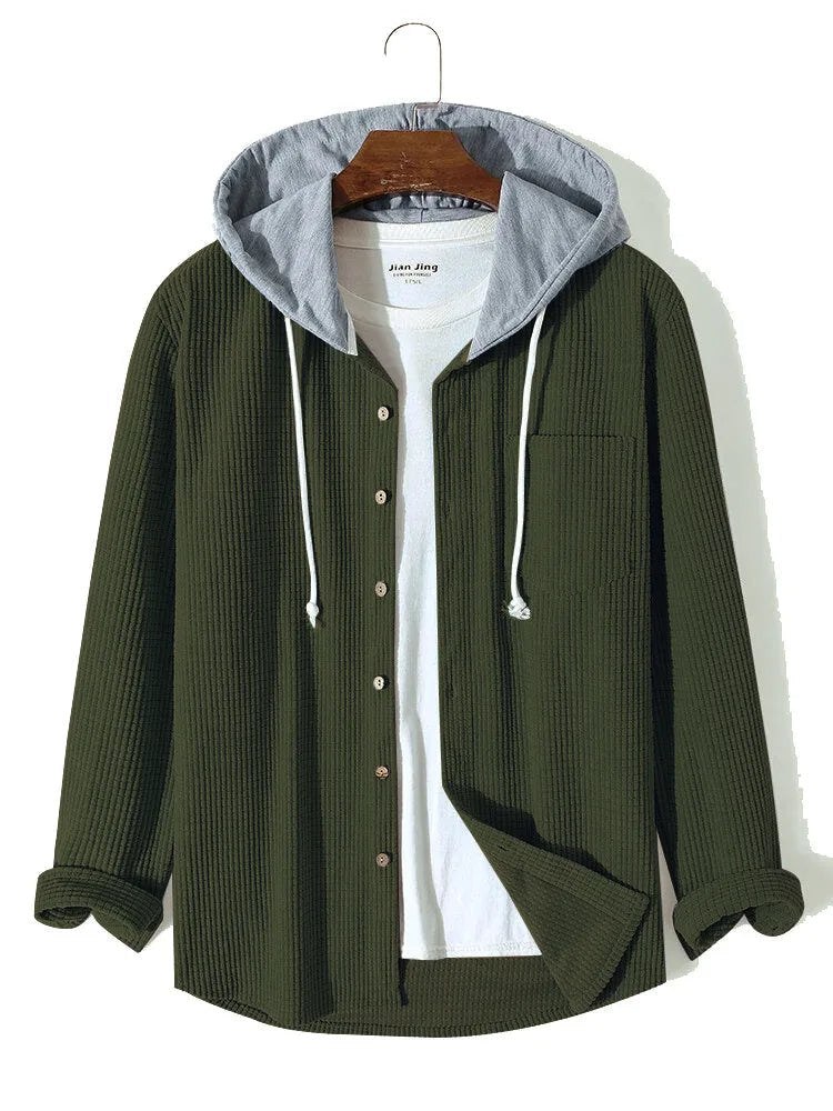 Chemise à capuche en maille décontractée