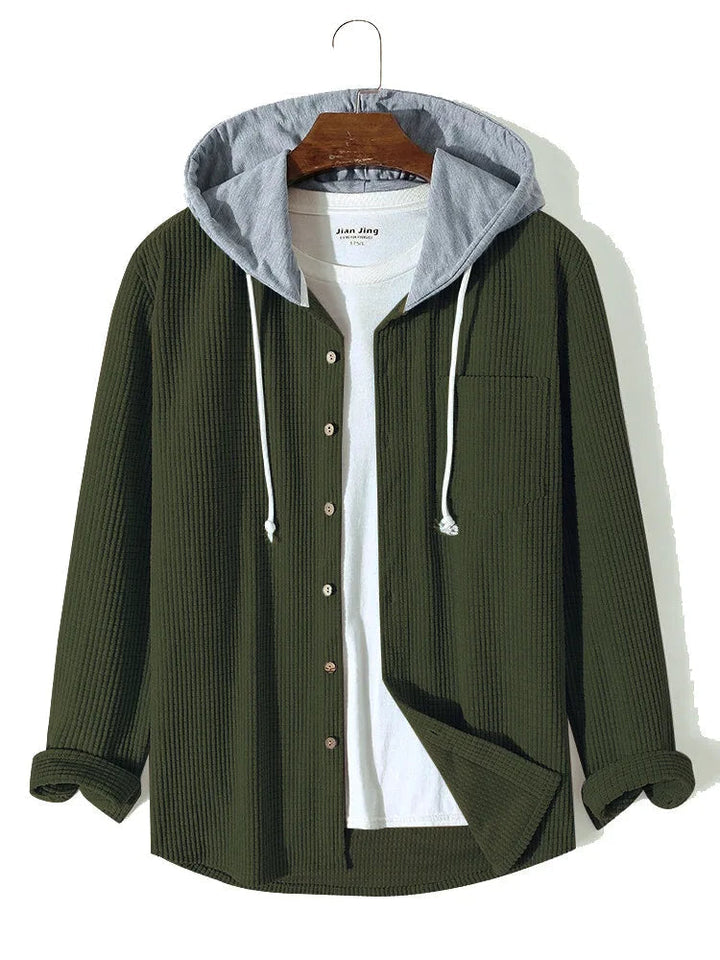 Chemise à capuche en maille décontractée