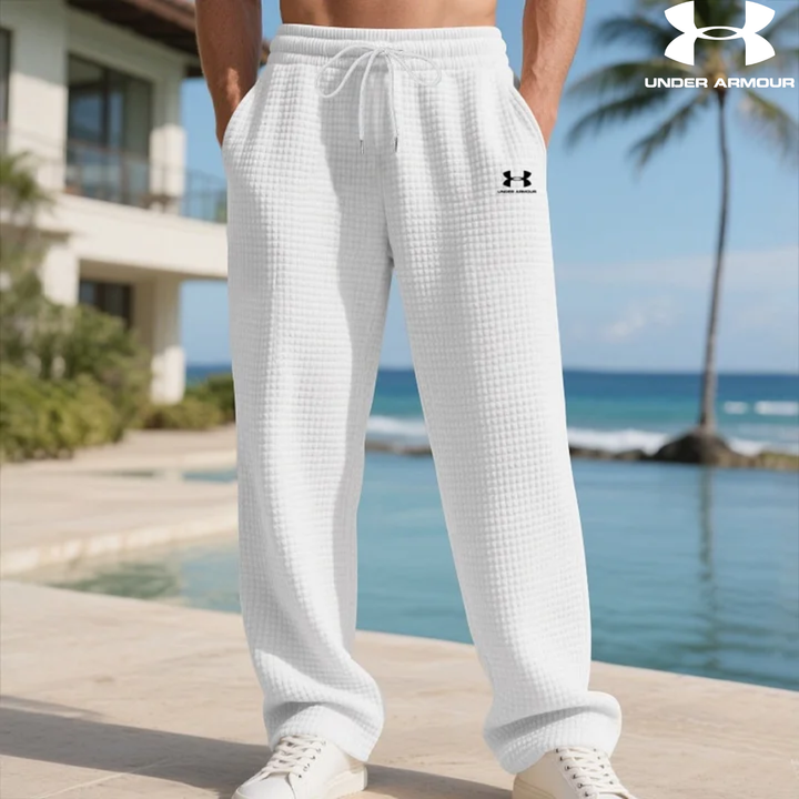 Pantalon de jogging coupe ample en maille gaufrée || Soldes