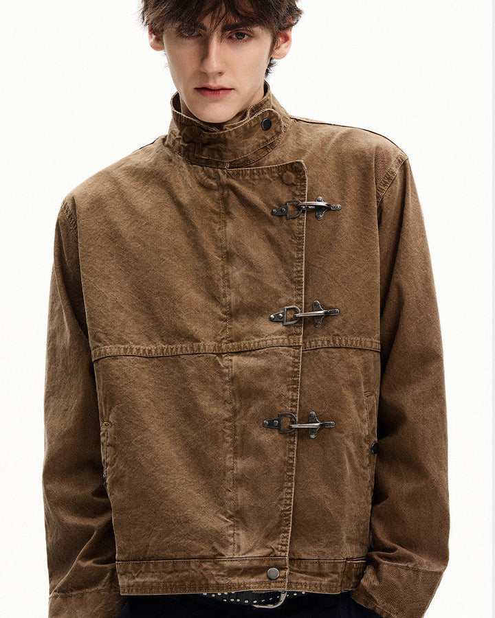 Men's Washed Cotton Toggle Jacket