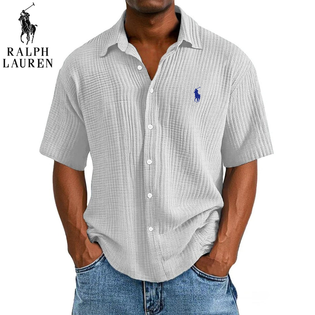 ᏒᎪᏞᏢᎻ ᏞᎪՍᏒЕΝ – Camicia a maniche corte testurizzata