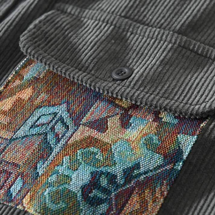 Camicia in velluto a coste Patch-Theory