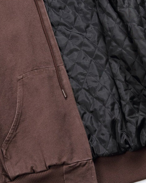 Men's Washed Full Zip Hooded Cardigan