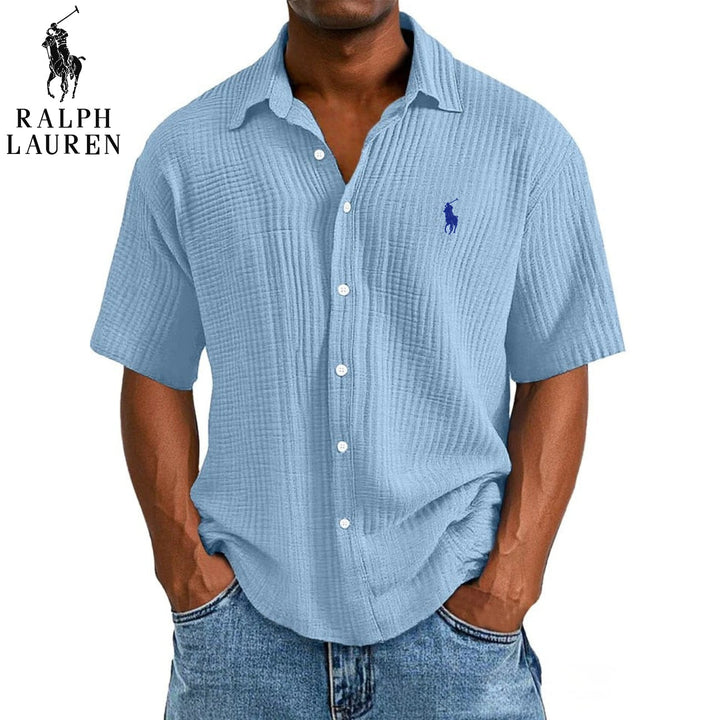 ᏒᎪᏞᏢᎻ ᏞᎪՍᏒЕΝ – Camicia a maniche corte testurizzata