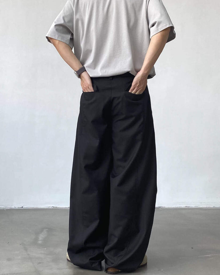 Men's Wide-Leg Casual Tailored Trousers