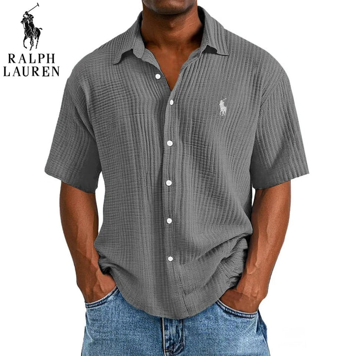 ᏒᎪᏞᏢᎻ ᏞᎪՍᏒЕΝ – Camicia a maniche corte testurizzata
