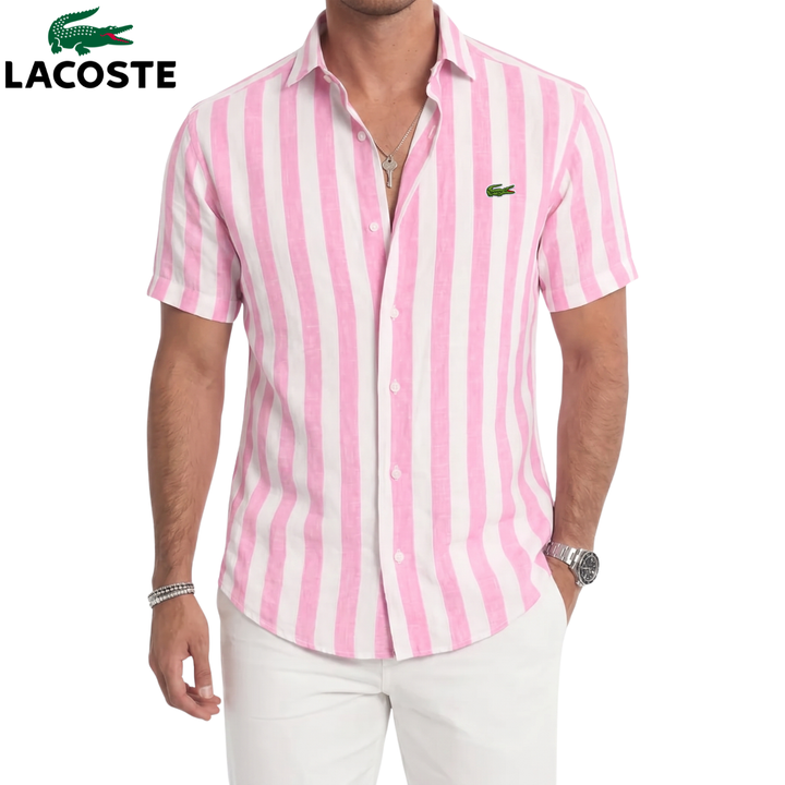 ᏒᎪᏞᏢᎻ ᏞᎪՍᏒЕΝ – Camicia in Lino a Righe Costiere a Maniche Corte