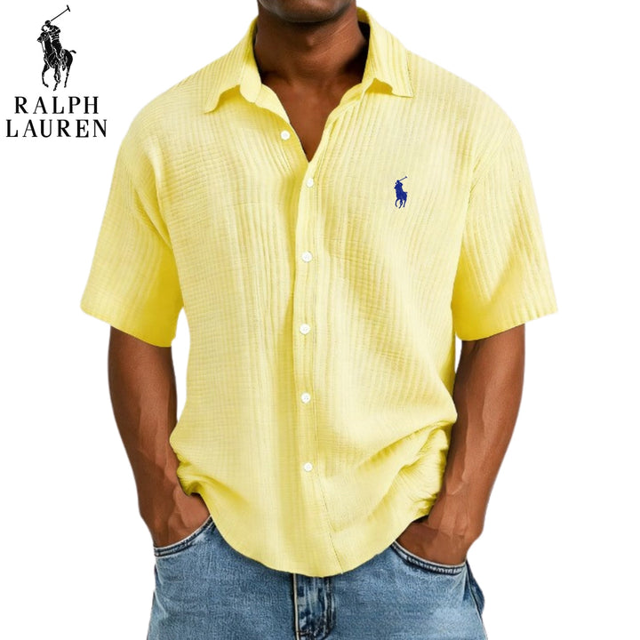 ᏒᎪᏞᏢᎻ ᏞᎪՍᏒЕΝ – Camicia a maniche corte testurizzata