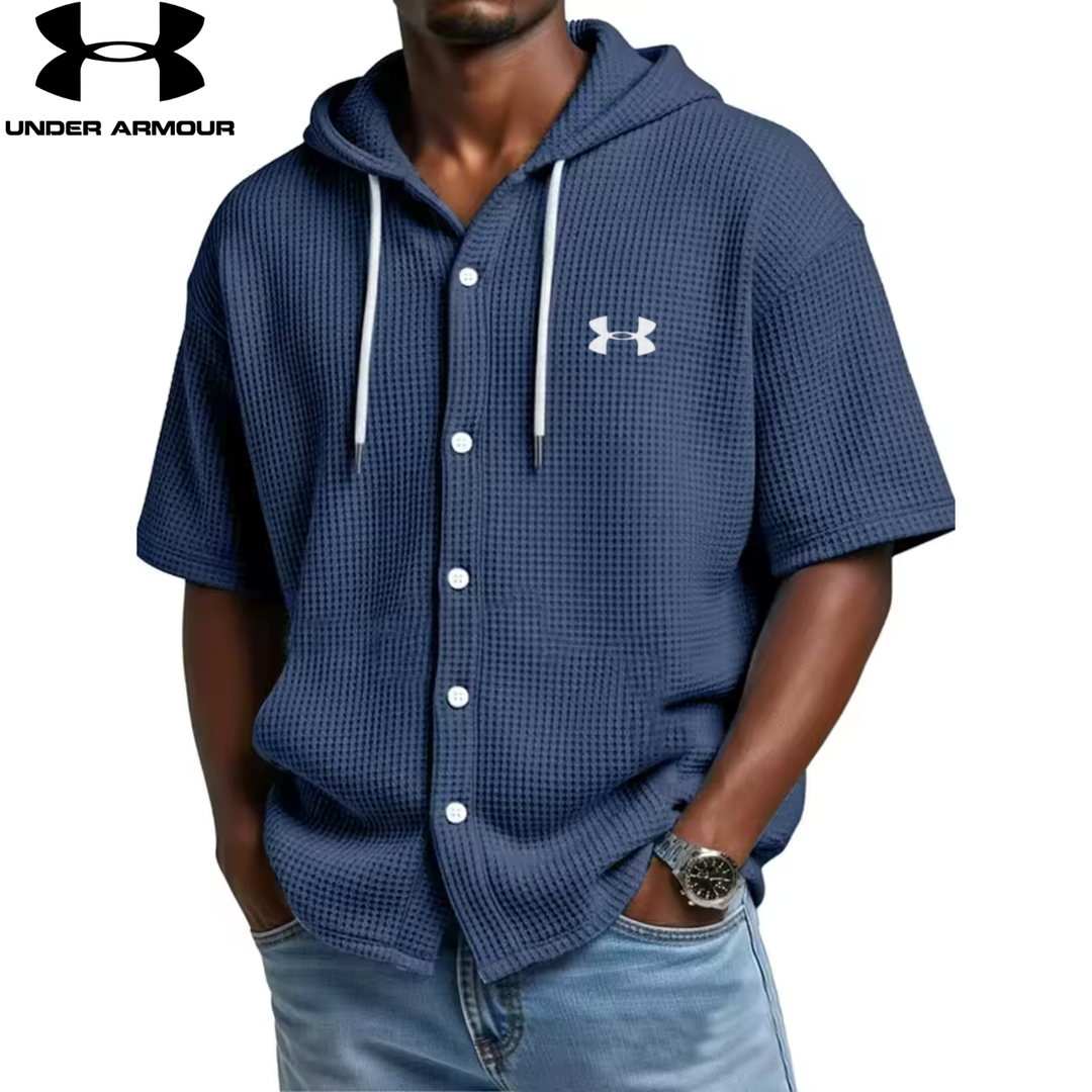 Sweat à capuche hybride performance en maille gaufrée || Soldes