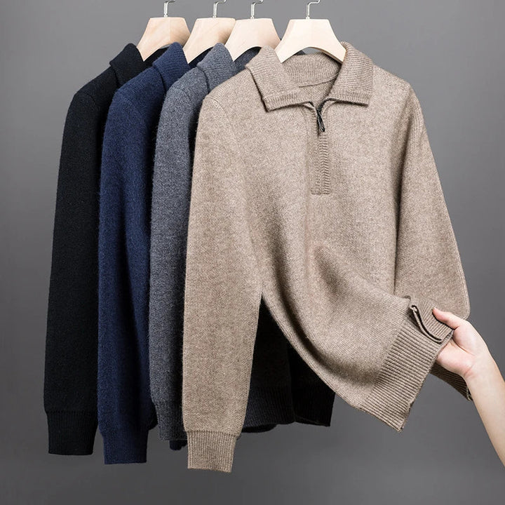 Pull Highlands Classique en Laine avec Zip