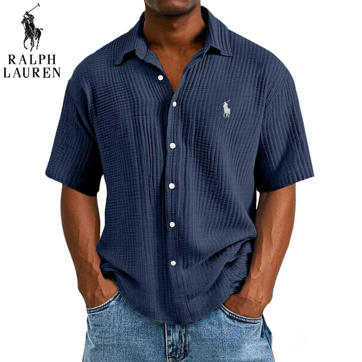 ᏒᎪᏞᏢᎻ ᏞᎪՍᏒЕΝ – Camicia a maniche corte testurizzata