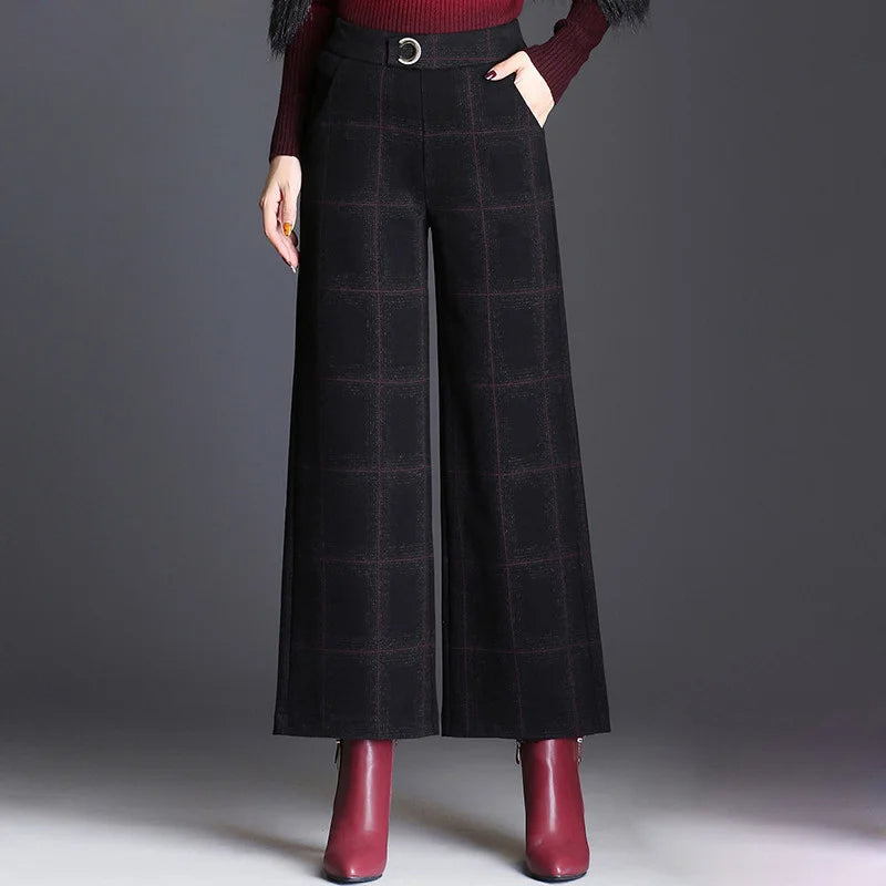 Pantalon Belgravia à Jambes Larges en Tartan