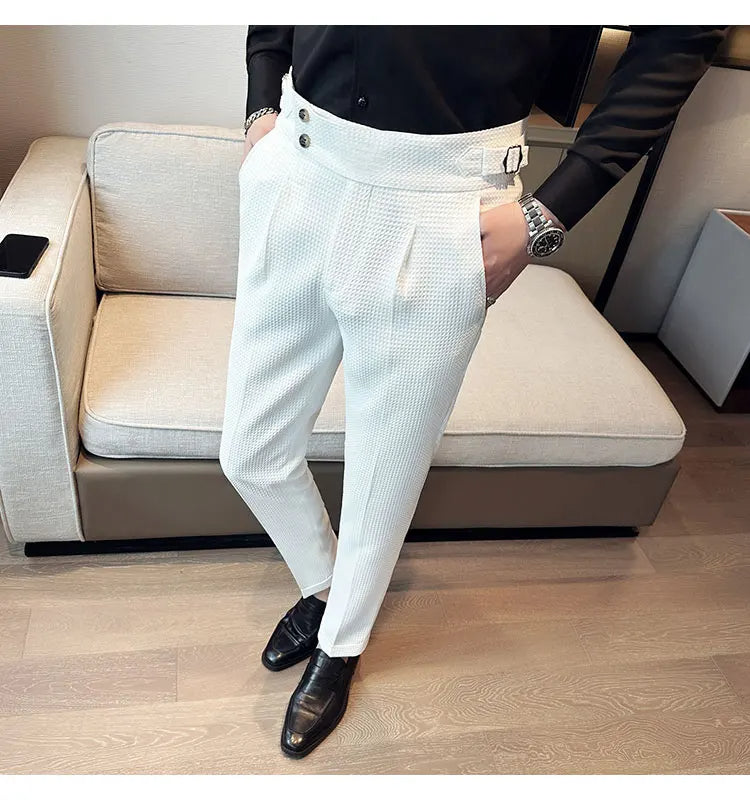 Pantalon Texturé Élégant