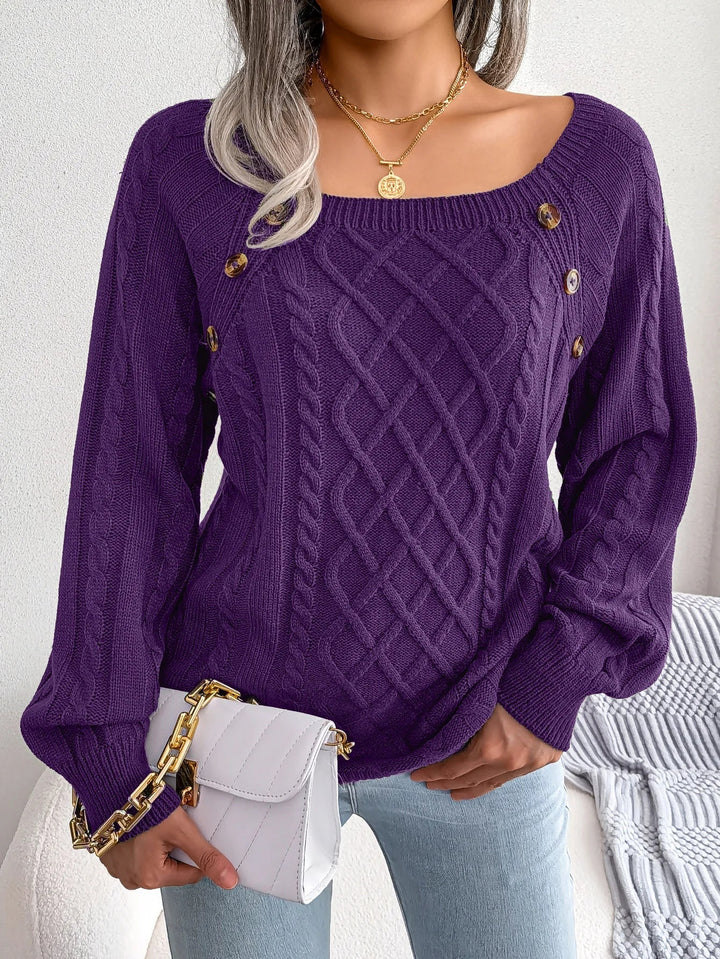 Pull en Maille Torsadée Diamant Bellamy