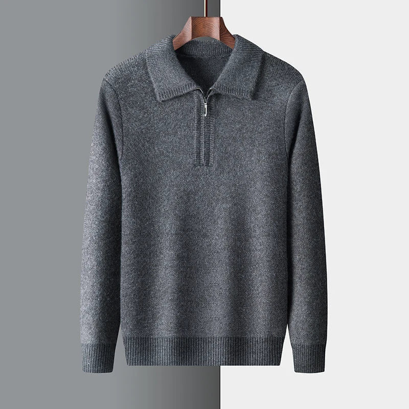 Pull Highlands Classique en Laine avec Zip