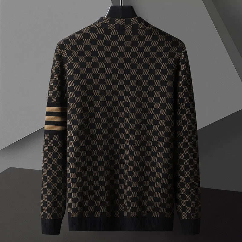 Cardigan en maille à carreaux Monarch