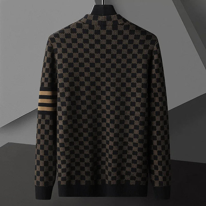 Cardigan en maille à carreaux Monarch