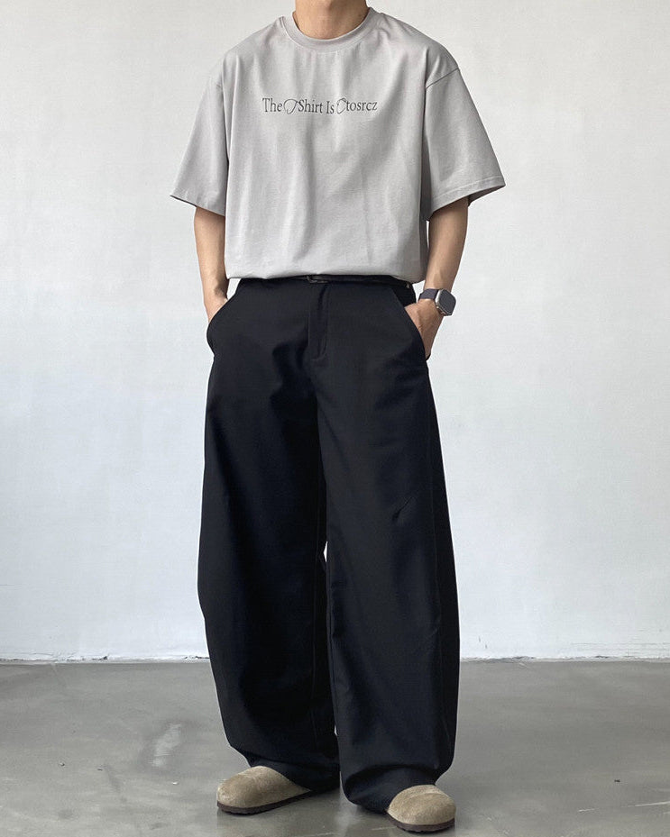 Men's Wide-Leg Casual Tailored Trousers