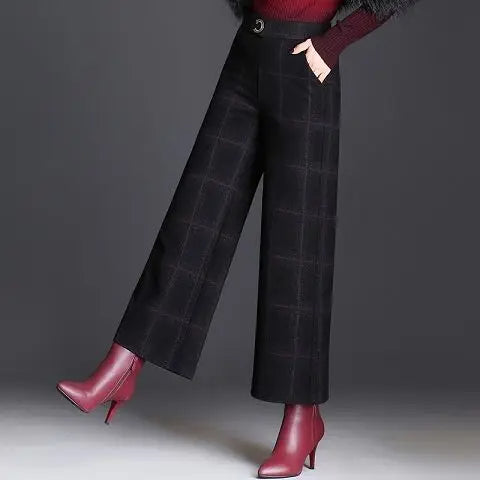 Pantalon Belgravia à Jambes Larges en Tartan