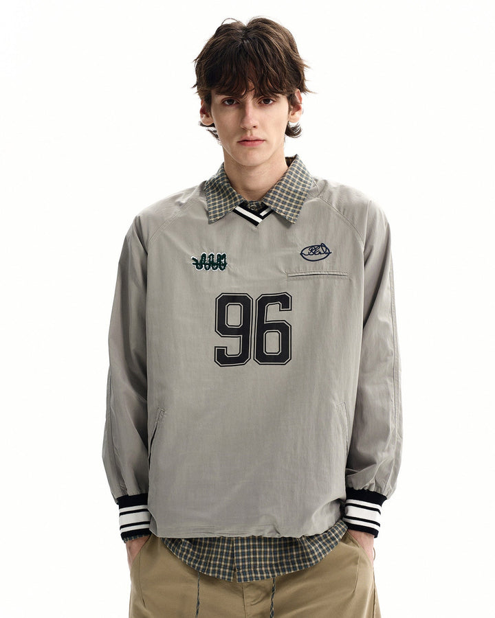 Woven Graphic Pullover Sweater