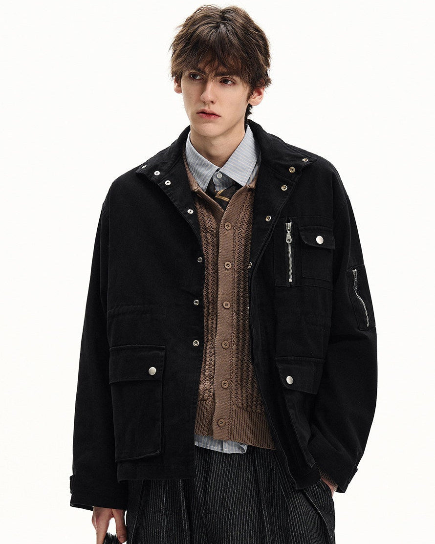 Men's Washed Cotton Utility Field Jacket