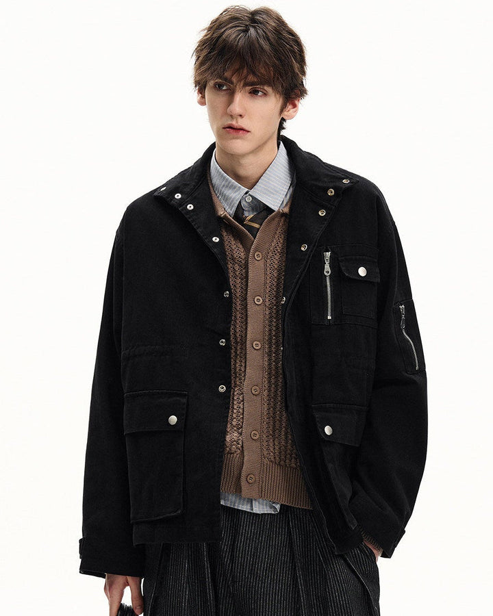 Men's Washed Cotton Utility Field Jacket