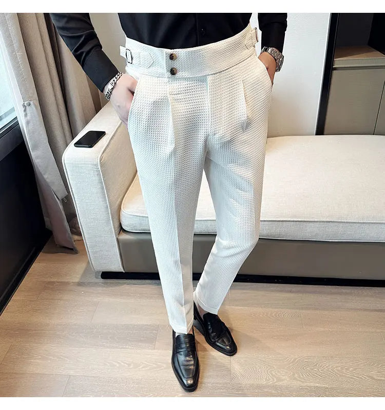 Pantalon Texturé Élégant