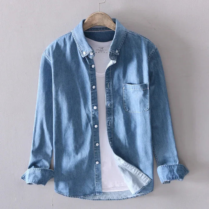 Chemise Boutonnée en Denim de Coton Heritage