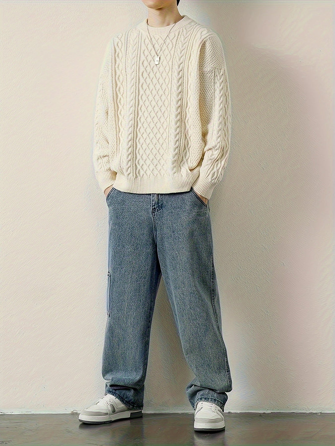 Pull en maille torsadée Hawthorne