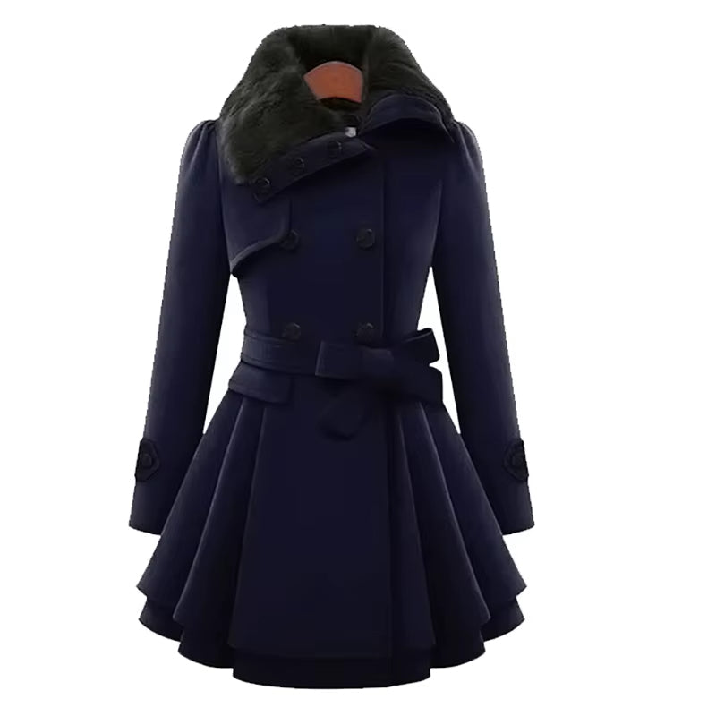 Manteau Maison à Ourlet Superposé