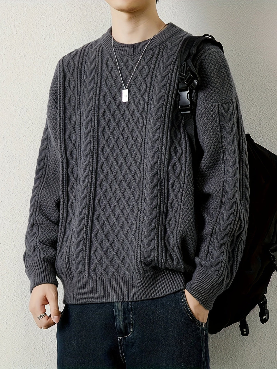 Pull en maille torsadée Hawthorne