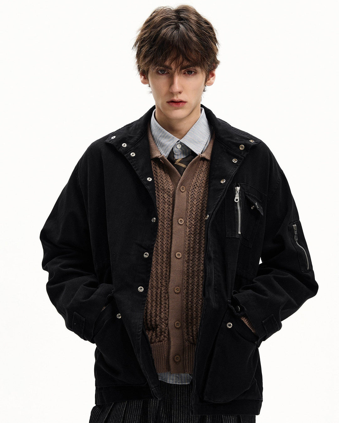 Men's Washed Cotton Utility Field Jacket