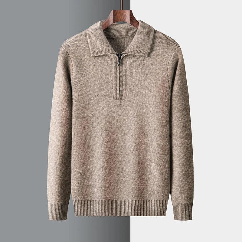 Pull Highlands Classique en Laine avec Zip