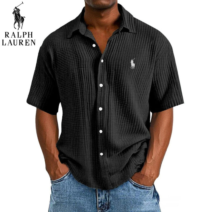 ᏒᎪᏞᏢᎻ ᏞᎪՍᏒЕΝ – Camicia a maniche corte testurizzata