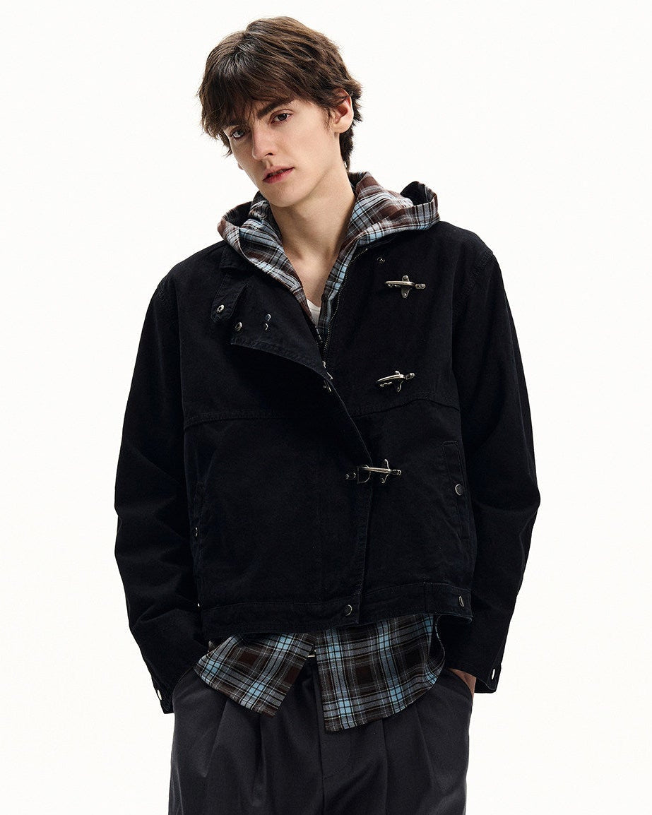 Men's Washed Cotton Toggle Jacket