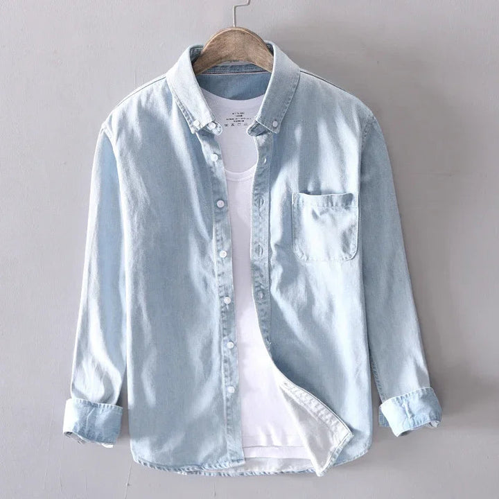 Chemise Boutonnée en Denim de Coton Heritage