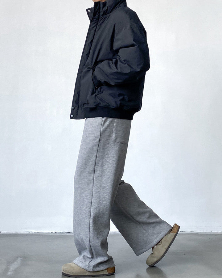 Men's Wide-Leg Knit Jersey Lounge Trousers