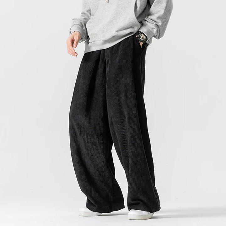 Pantalon Maison en velours côtelé à jambe large