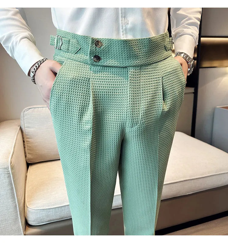 Pantalon Texturé Élégant