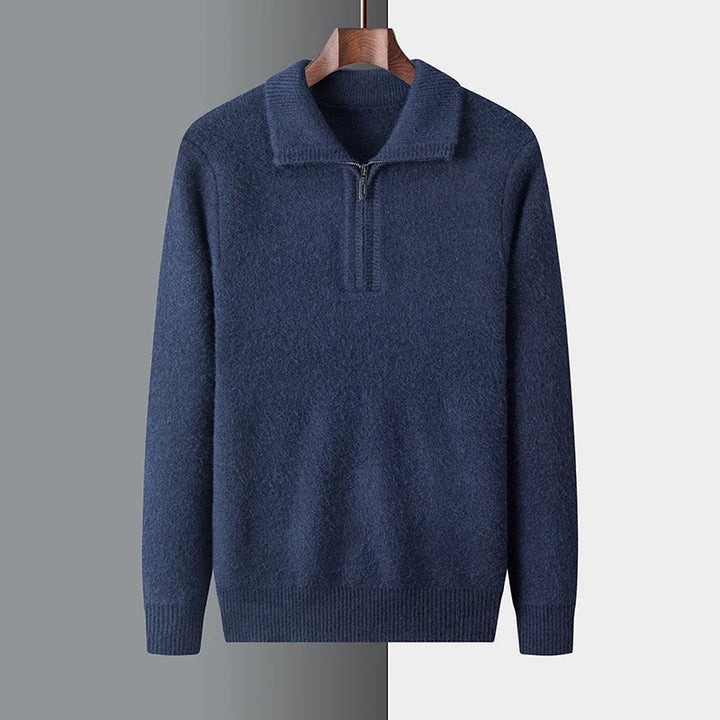 Pull Highlands Classique en Laine avec Zip