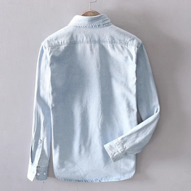 Chemise Boutonnée en Denim de Coton Heritage