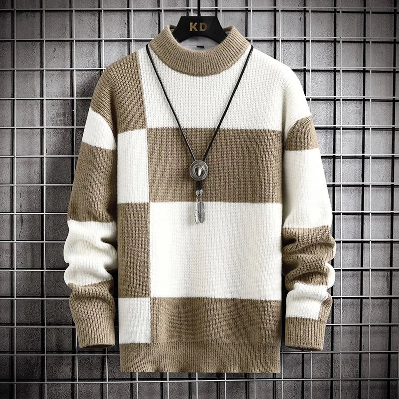 Pull en Maille à Carreaux Regent