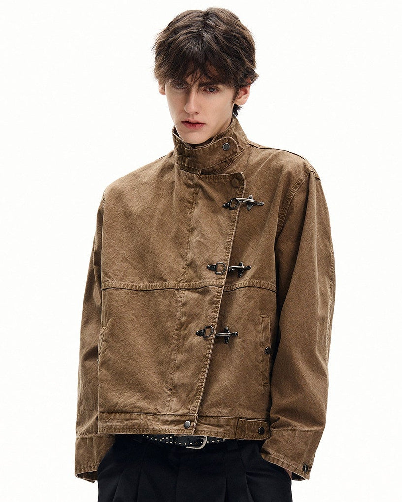 Men's Washed Cotton Toggle Jacket