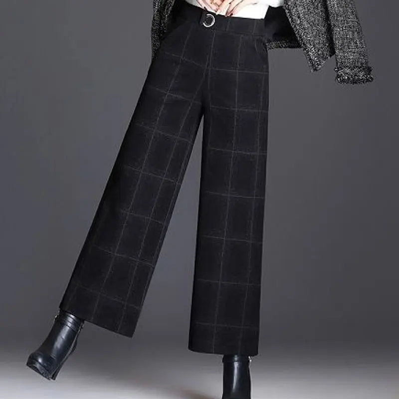 Pantalon Belgravia à Jambes Larges en Tartan