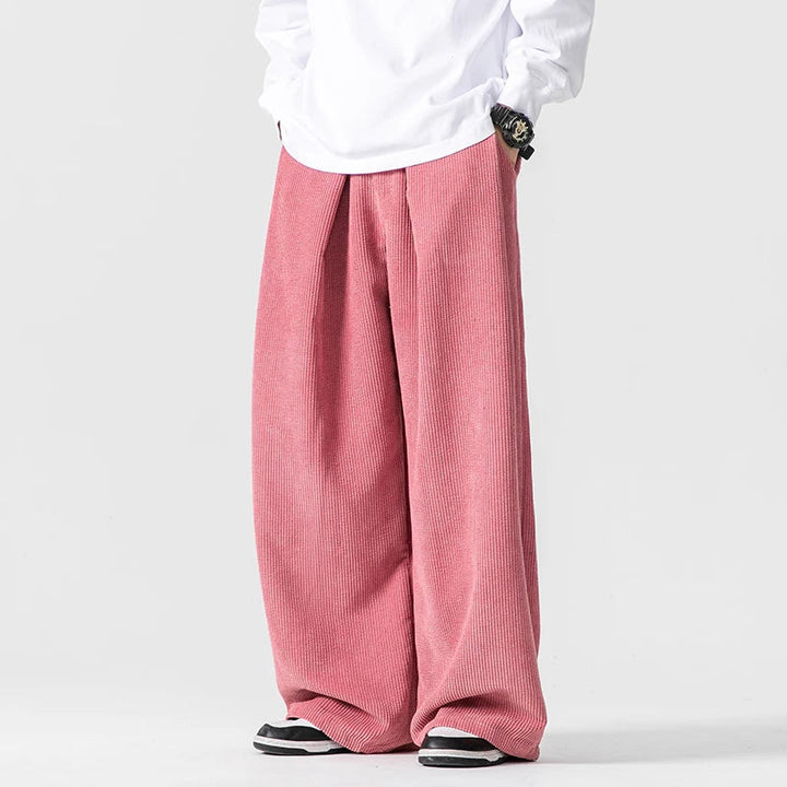 Pantalon Maison en velours côtelé à jambe large