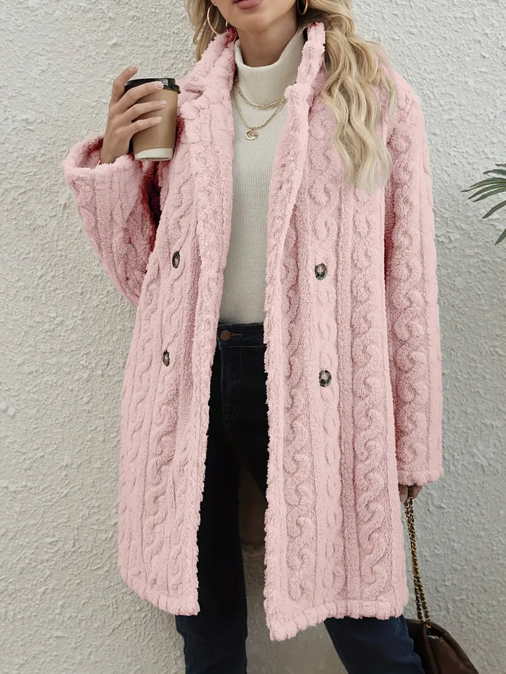 Manteau Long en Maille Torsadée Manhattan