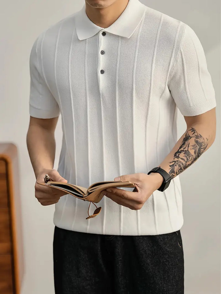 Polo en maille texturée Riviera
