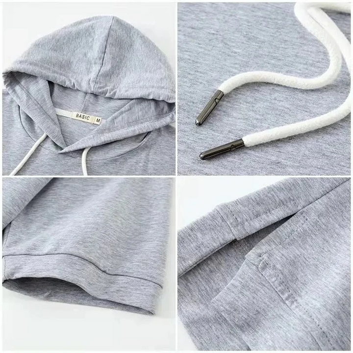 Sweat à capuche à manches courtes Maison