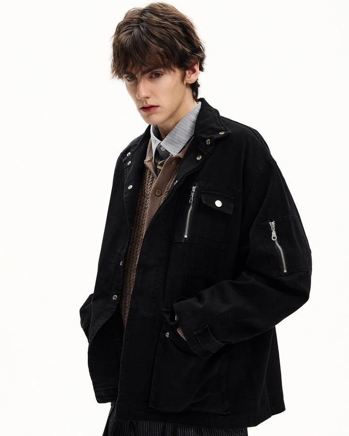 Men's Washed Cotton Utility Field Jacket